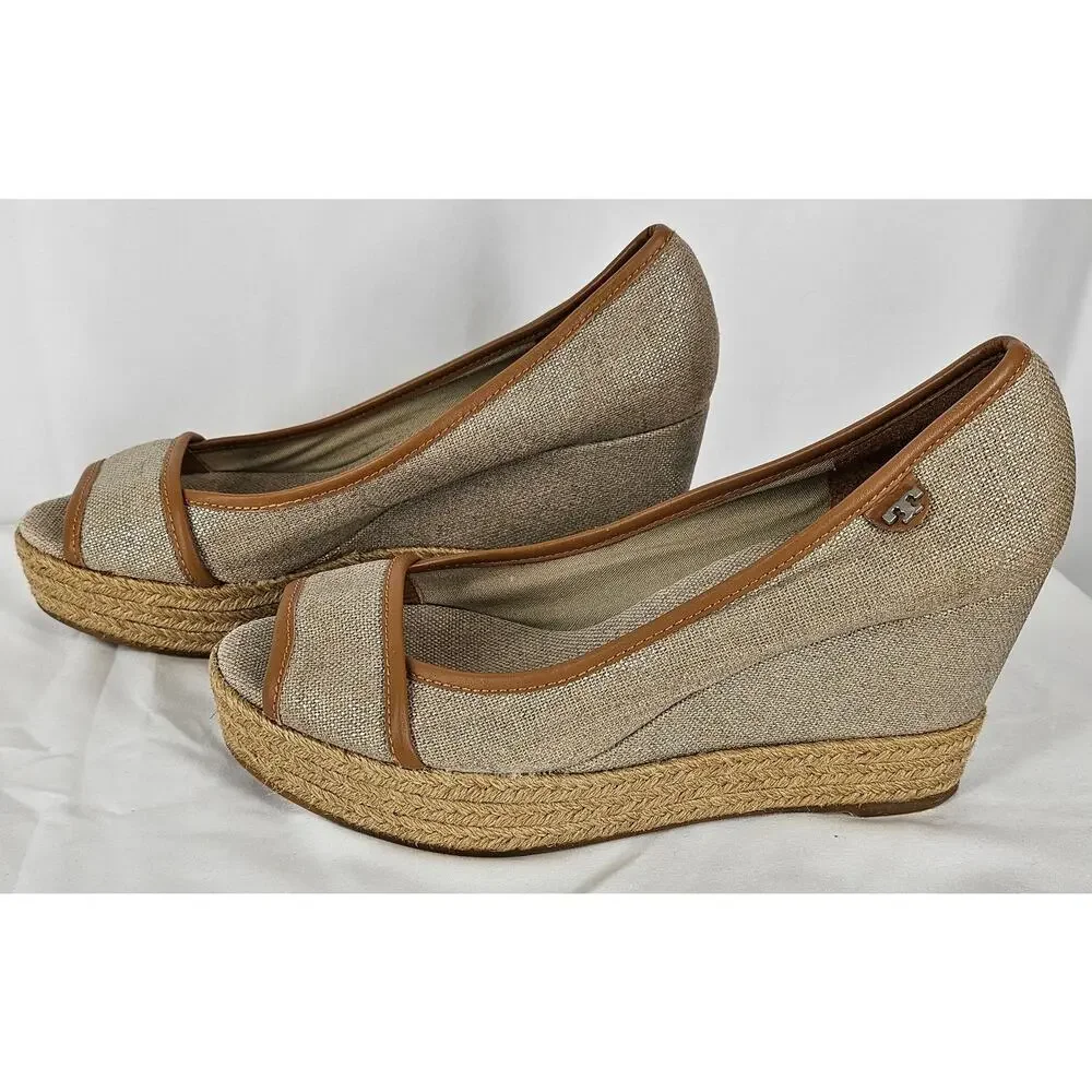 TORY BURCH WOMEN'S BEIGE / BROWN MAJORICA 5